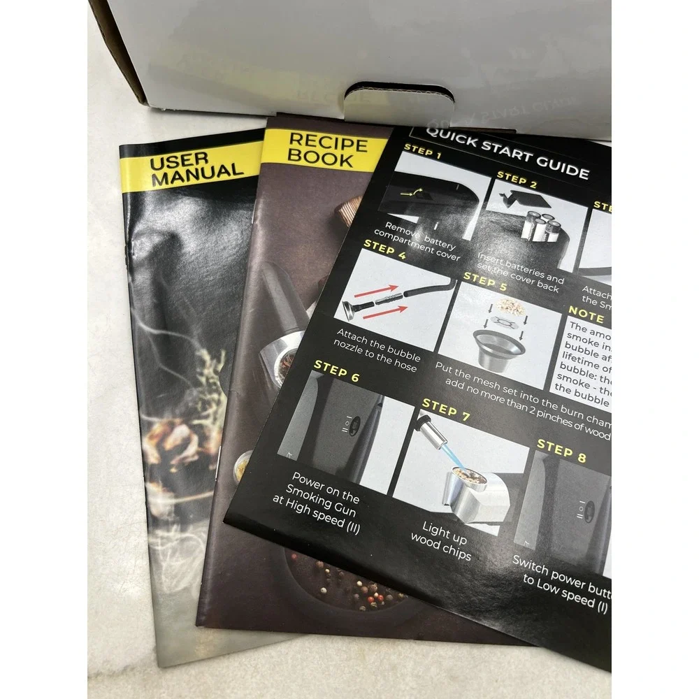 Homia Fuma Smoking Gun Starter Kit 13pc Food Drink Infuser Black New